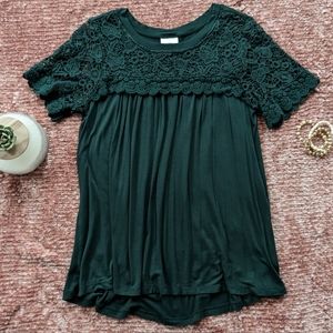 Green knox rose tee